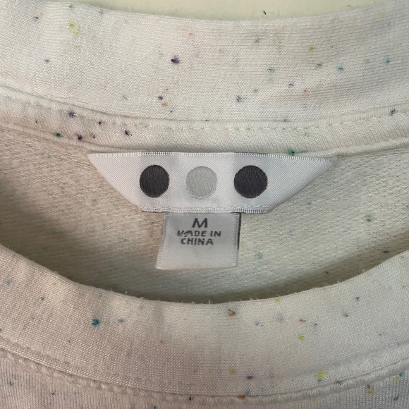 Three Dots White Speckled Long Sleeve Shirt Size Medium - Picture 2 of 5